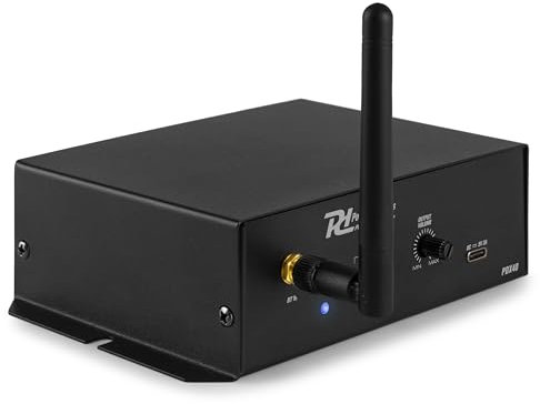 Power Dynamics PDX40 Adaptador Bluetooth estéreo, Receptor de Audio inalámbrico para Sistema estéreo, tecnología BT 5.0, 30m de Alcance, Salida XLR, Entrada Jack 6.3, Receptor Bluetooth - Negro