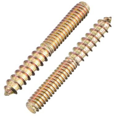 QUARKZMAN 1/4-20 x 2 Hanger Bolzen Doppelter Kopf Holzdübel Schraube für Möbel 40 Stück