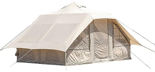 CRBUDY Großes aufblasbares Glamping-Zelt für den Außenbereich, aufblasbares Campingzelt für den Außenbereich, aufblasbares Zelt, Wasserabweisende Baumwolle, atmungsaktiv und bequem