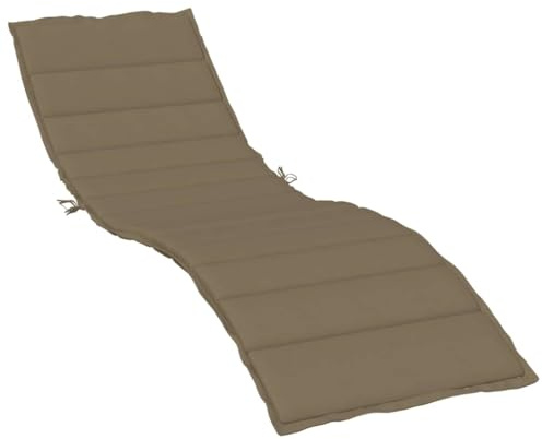 vidaXL Sonnenliegen-Auflage Melange Taupe 200x50x4 cm Stoff