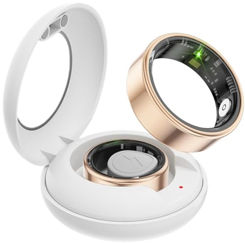 findtime Smart Ring Fitnesstracker Schrittzähler 5ATM Wasserdicht Smartring Fitness Ring Tracker Smartringe Herren Damen Schlaf Ring Pulsmesser Smart Ring Android iOS Sport Ringe Schlaf Tracker