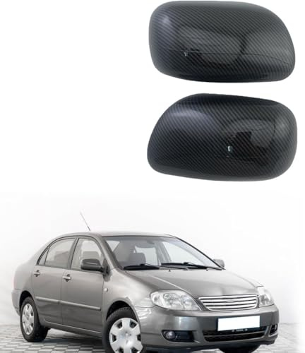 gzqfc Auto Calotte Specchietti per Toyota Corolla vios 2001-2004, Coperchio dello Specchio Laterale Ricambio per Specchietto Retrovisore, Calotta Coperchio Specchi Esterno Caso Trim