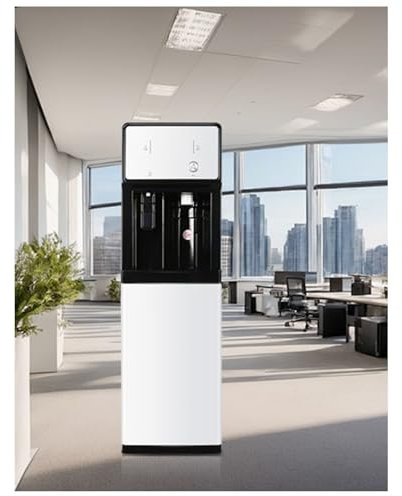 Freestanding Mains Fed Unit Floor Standing Water Cooler, Cold and Warm Dual Function Water Dispenser, Ideal For Home Office Commercial Water Tea Coffee Drinking fountain(Pipeline-connected)