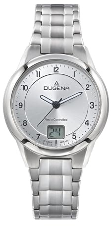 Dugena Damen-Armbanduhr 4461126 Gent Funk, Titan, Silber, Mineralglas, 5 bar