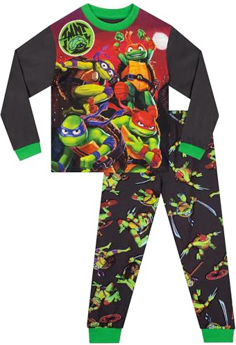 Teenage Mutant Ninja Turtles Pyjamas | Långärmade Pyjamas För Flickor | Pyjamasset För Barn | Grå 116