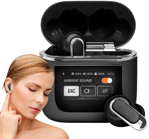 Auricolari intelligenti senza fili – Auricolari wireless per telefono, auricolari wireless con cancellazione del rumore, auricolari con controllo touch, per telefono ricaricabili per