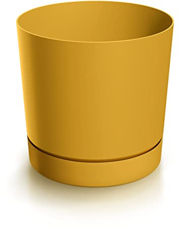 Pot de fleurs Ø 29 cm, hauteur 28 cm | Pot de fleurs au design élégant en plastique durable, résistant aux intempéries et aux UV | Cache-pot pour une décoration de jardin et d’intérieur élégante |