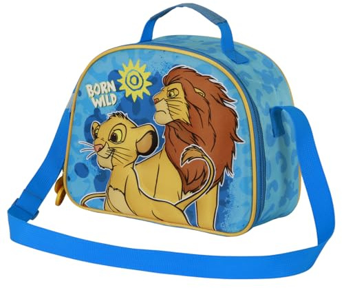 Disney El Rey León Wild-Bolsa Portamerienda 3D, Azul, 26 x 20 cm