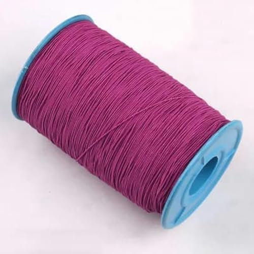Hilo elástico con núcleo de 0,5 mm, hilo elástico extremadamente fino, hilo inferior para coser, banda de goma, cinturón elástico, rollo grande, negro, rosa y morado, 0,5 mm, 500 y