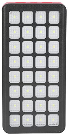 Solar Power Bank, 32 LED -ljus 4 USB -port 30000mAh, Batteri med Hög Kapacitet för Camping, Vandring, Nödsituation, med 3 LED -lägen