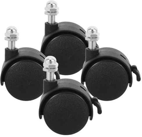OKUMEYR Universal Swivel Casters for Electric Oil Heaters Replacement Wheels for Radiator Heaters and Heater Trolleys Floor-Friendly 2.55In Casters with Screw Caps 4 Pack