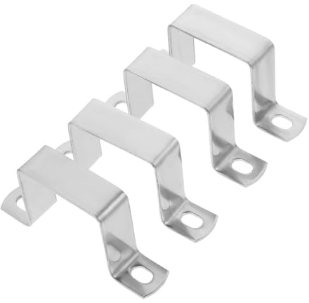 Colliers de Serrage Installation Facile en Acier Inoxydable Forme U Lot de 4 pour Tube Carré pour Construction et Machines