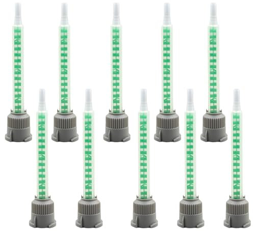 10 ugelli per miscelatori statici per colla da 2 K, in resina epossidica, ugello per miscelazione statica, tubo di miscelazione in plastica, per tubo di miscelazione