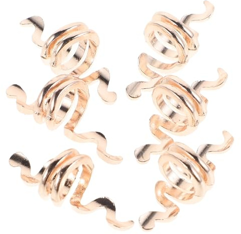 VICASKY Vintage Haarschmuck 10 Stück Spiralförmige Haarspangen aus Legierung für Flechtfrisuren und Punk Haarsyles Vielseitig und Tragbar Goldfarbenes Design für Frauen und Männer