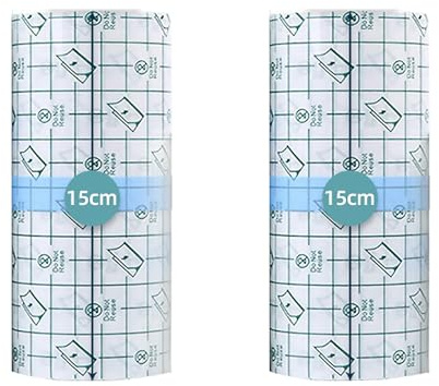 2 Rollen Duschpflaster Wasserfest,Second Skin Tattoo,15cm*2m Pflaster,Steril Folie Wasserfest,Kompressen Wasserdicht Plaster,Wundpflaster,für Wundverband,Handgelenke,Schulter,Schutzschild,Arme