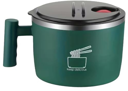 Fobufue Lunch Container,1000ml, Ramen Bowl, Thai Soup Bowls, Cereal Bowls for Home, Kitchen, Camping Green