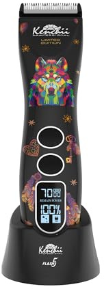 Kenchii Flash 5 Dog Grooming Clipper, Wolf Edition Black, Cordless