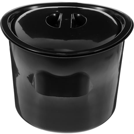 UKCOCO Bacinilla Portátil con Tapa para Adultos y Orinal para Cuidado de Ancianos Prevención de Olores Práctico y Fácil de Transportar