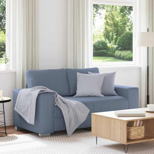 YuuSsea Zweisitzer Sofa Blau 120 cm, Cordstoff, Wohnzimmer Couch für Zwei Personen, strapazierfähig, bequemes Sitzerlebnis, modernes Design