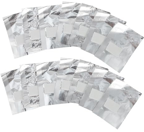 WEKADRIN Pad da di per Alluminio Rimozione Foglio 200 in Pezzi Unghie Piegare Argento Assorbenza per Rimuovere Semipermanente Facile Smalto