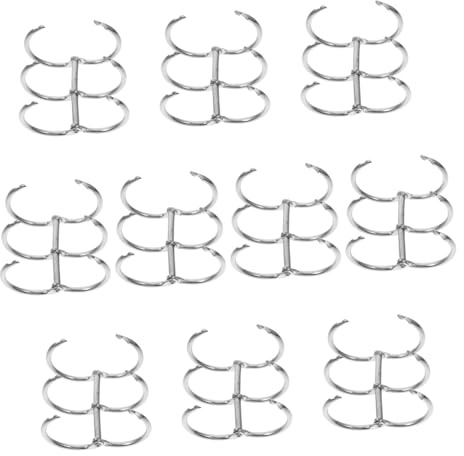 NUOBESTY 20pcs Metal Loose Leaf Binder Rings Inner Diameter DIY Book Binding Clips for Organizing Notebooks Flashcards Scrapbooks Replacement Buckles