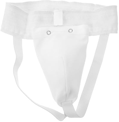 HONITANO Protezione Integrata per Inguine Uomo Mutande Protettive Traspiranti Antisfregamento Supporto Resistente per Sport da Combattimento e Fitness Comfort e Assorbimento Urti Bianca