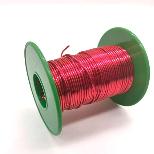 Geeyu 0,4 mm 0,05 mm 0,43 mm Kabel Emaillierte Wicklung Spule Kupferdraht 20awg 41awg 38awg Rot Kupferdraht Qa-1/155 Verwendet In Physikalischen Wissenschaft Experimente(OD 0.38mm)