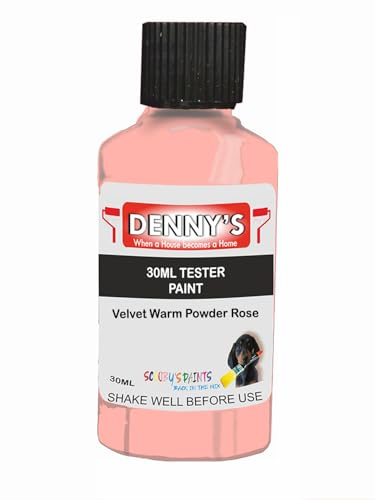 SCOOBYS PAINTS BACK IN THE MIX Chalk Emulsion Matt Paint, Water-Based, No Primer Required, For Walls and Furniture Rose, (Velvet Warm Powder Rose, 30ml Colour Tester)