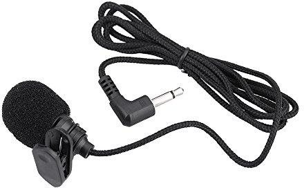 Sxhlseller Mini Micrófono de Solapa Portátil con Clamp/Holder, Manos Libres para Ordenador y PC, Altavoz con Micrófono con Conector Duradero de 3,5mm, Uso Profesional