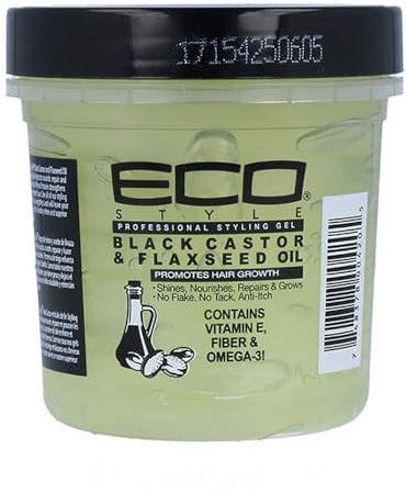 Eco Style r Black Castor & Flaxseed Oil Professional Gel coiffant 236 ml