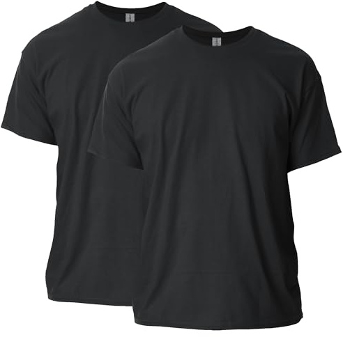 Gildan Adult Ultra Cotton T-Shirt, Style G2000, Multipack, Black (2-Pack), 5X-Large
