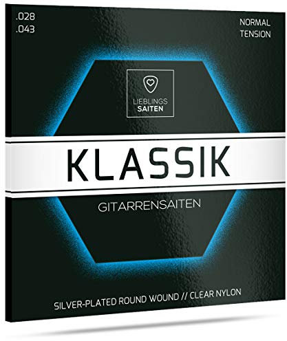 Gitarrensaiten Konzertgitarre - Premium Nylon-Saiten für Klassische-, Konzert-& Akustik-Gitarre - 6 Saiten Set