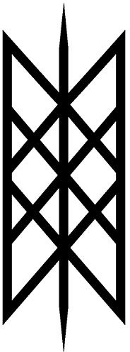 Samunshi® Aufkleber Netz von Wyrd für Auto Motorrad Schicksalsnetz Wikinger Vikings Germanen in 11 Größen und 25 Farben (5,3x15cm schwarz)
