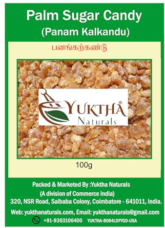 Yuktha Naturals Palm Candy (Panakarkandu) | Panam Kalkandu | Palm Sugar Candy - 100g/3.5 Oz
