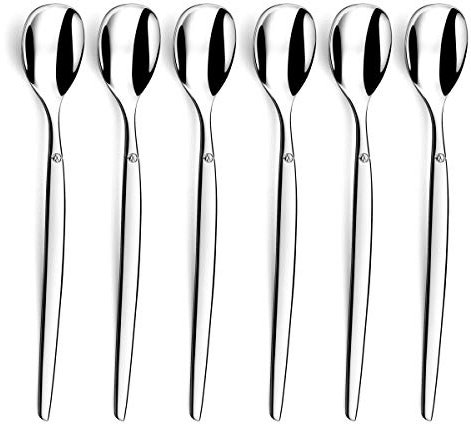 Lou Laguiole Jet 6 cuillères glace & long drink, Acier