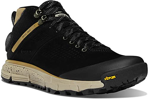 Danner Women's Trail 2650 Mid 10.2 cm Gore-Tex Hiking Shoe, Black/Khaki - Suede, 38.5 EU