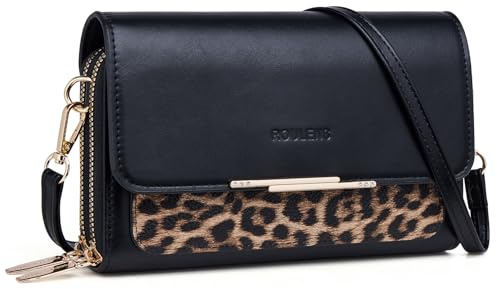Roulens Sac Téléphone Portable Femme - Petit Sac Bandoulière Femme - Sac à Bandoulière Femme en Cuir PU - Sac À Bandoulière Petit avec Réglables Bandoulière