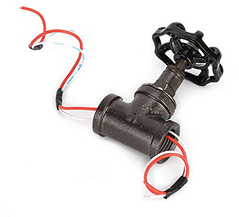 Absperrventil-Lichtschalter, Eisen Vintage 1/2 Zoll Absperrventil-Lichtschalter Steampunk-Lampenschalter mit Elektrokabel-Zubehör für Tischrohrlampe