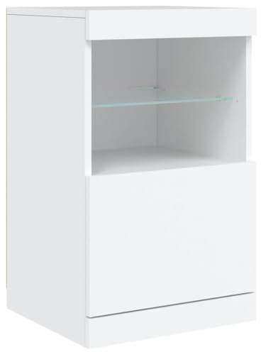 vidaXL Sideboard mit LED-Leuchten Weiß 41x37x67 cm