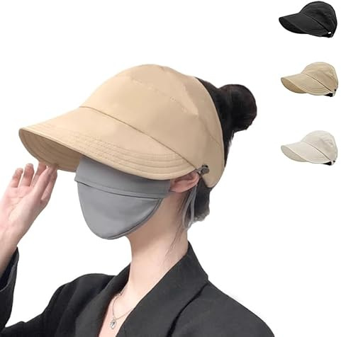 Inshere Dam-strand-solhatt med UV-skydd, UV-skyddande golfmössa, koreansk design, kaki, S/XL
