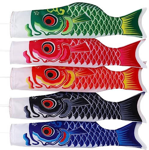 DOITOOL 5stücke Japanische Karpfenflaggen Für Dekoration Bunte Windfahnen Für Und Boot Lustige Und Stilvolle Koinobori Fischflaggen Für Und Anlässe