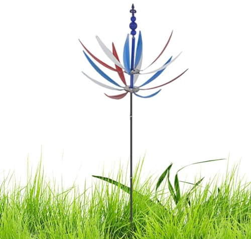 Humdcdy Hilanderos de Viento para Patio y jardín, Hilanderos de Viento de Metal al Aire Libre - Hilanderos de esculturas de Viento de Metal con estaca | Atrapasueños de Viento para Patio, jardín,