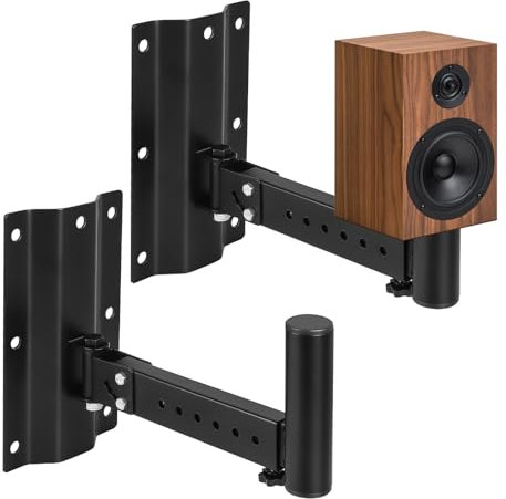 SUPAWAY 2 Supporto a parete per diffusori acustici Supporto a parete per diffusori acustici girevole a 180° Robusto supporto a parete per diffusori acustici inclinabile di 60° portata individuale 40kg