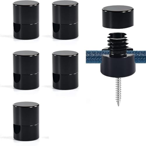 Comphic - Juego de 6 Ganchos para Colgar Lámpara de Techo de Aluminio para Suspensión de Techo, Ganchos de Techo para Suspensión de Luces, Color Negro