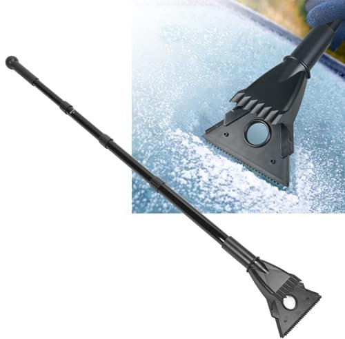 Topyond Juego de Pala de Nieve retráctil para Coche, Kit de quitanieves de Emergencia portátil Multifuncional, Pala Plegable para Kit de Coche de Invierno, Limpieza de Nieve