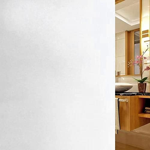 VeloZenith Lámina opaca para ventanas desde el exterior, autoadhesiva, protección contra los rayos UV, protección visual de vidrio esmerilado, autoadhesiva, sin adhesivo, para baño, baño, locales
