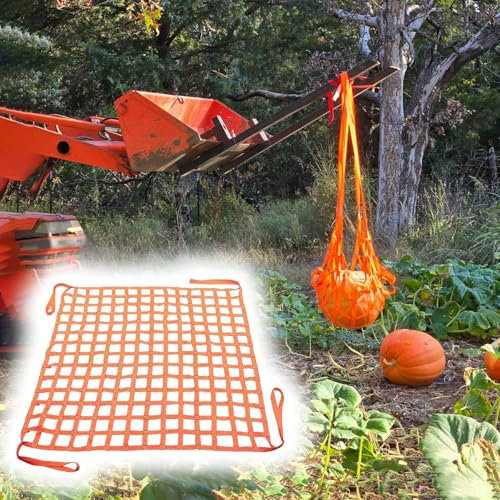 hebe-hebenetz Hebenetz für Lastenkörbe für Heben – flaches Hebenetz aus Nylon mit quadratischer Maschenweite von 15 cm – Hebenetze mit Gurten für Be- und Entladen schwerer Gegenstände, Tragfähigkeit 2