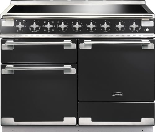 Rangemaster Elise ELS110EICB 110cm wide Electric Range Cooker with Induction Hob - Charcoal Black - A/A/A Rated
