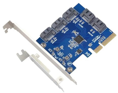 Adattatore per scheda di espansione PCIE a Sata3 5 porte 6Gbps velocità veloce per scheda di conversione disco solido desktop