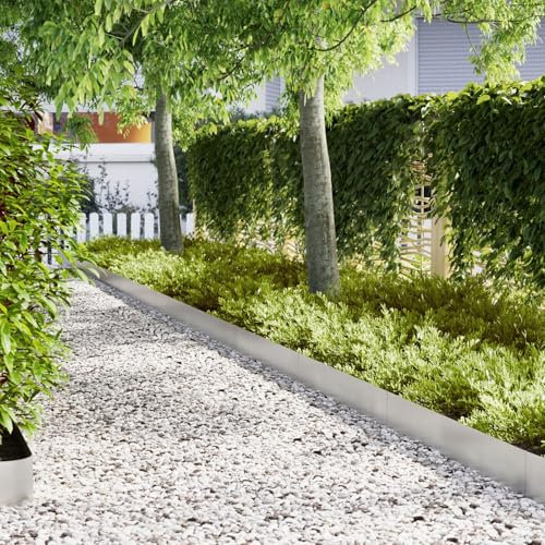 vidaXL Rasenkanten 50 STK. 100x0,5x20 cm Edelstahl